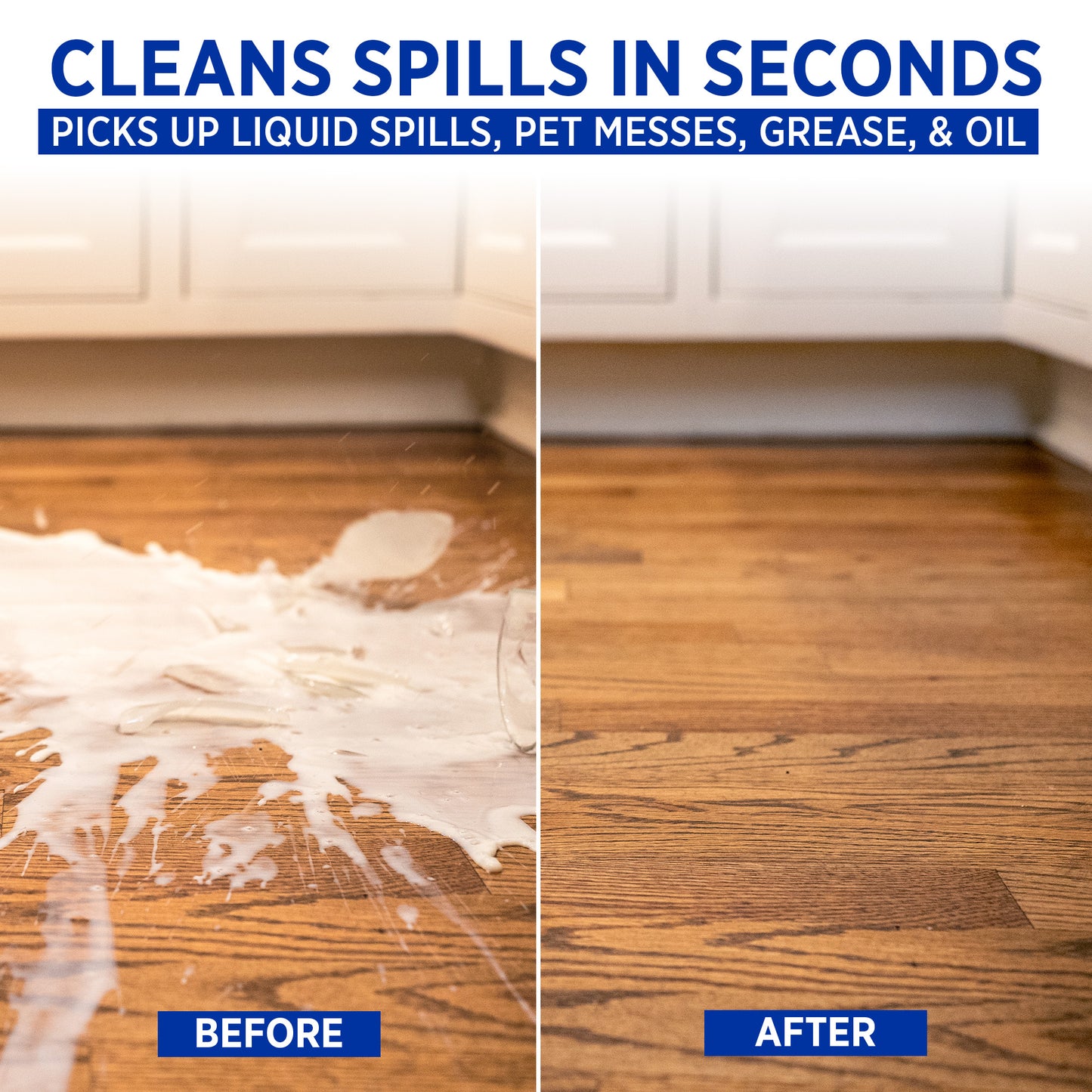 Zep Mess Absorb Hard Floor Spill Absorbent for Pet Mess, Grease, Oil & Liquid Spills - 2 lbs