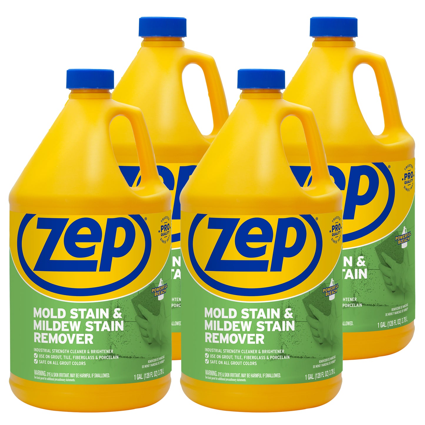 Zep Mold Stain and Mildew Stain Remover – Bleach Formula – 1 Gallon