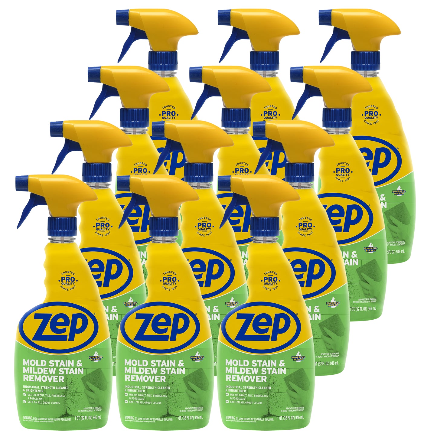 Zep Mold Stain and Mildew Stain Remover – Powerful Bleach Formula – 32 oz