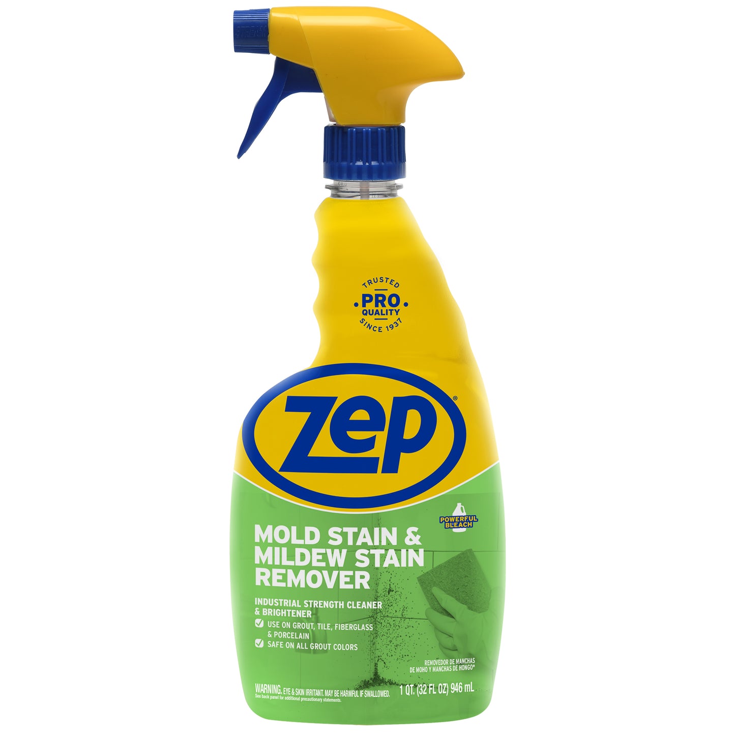 Zep Mold Stain and Mildew Stain Remover – Powerful Bleach Formula – 32 oz