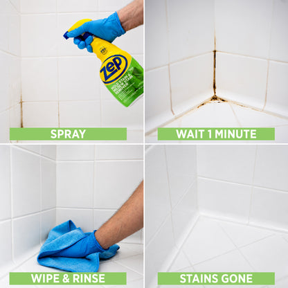 Zep Mold Stain and Mildew Stain Remover – Powerful Bleach Formula – 32 oz