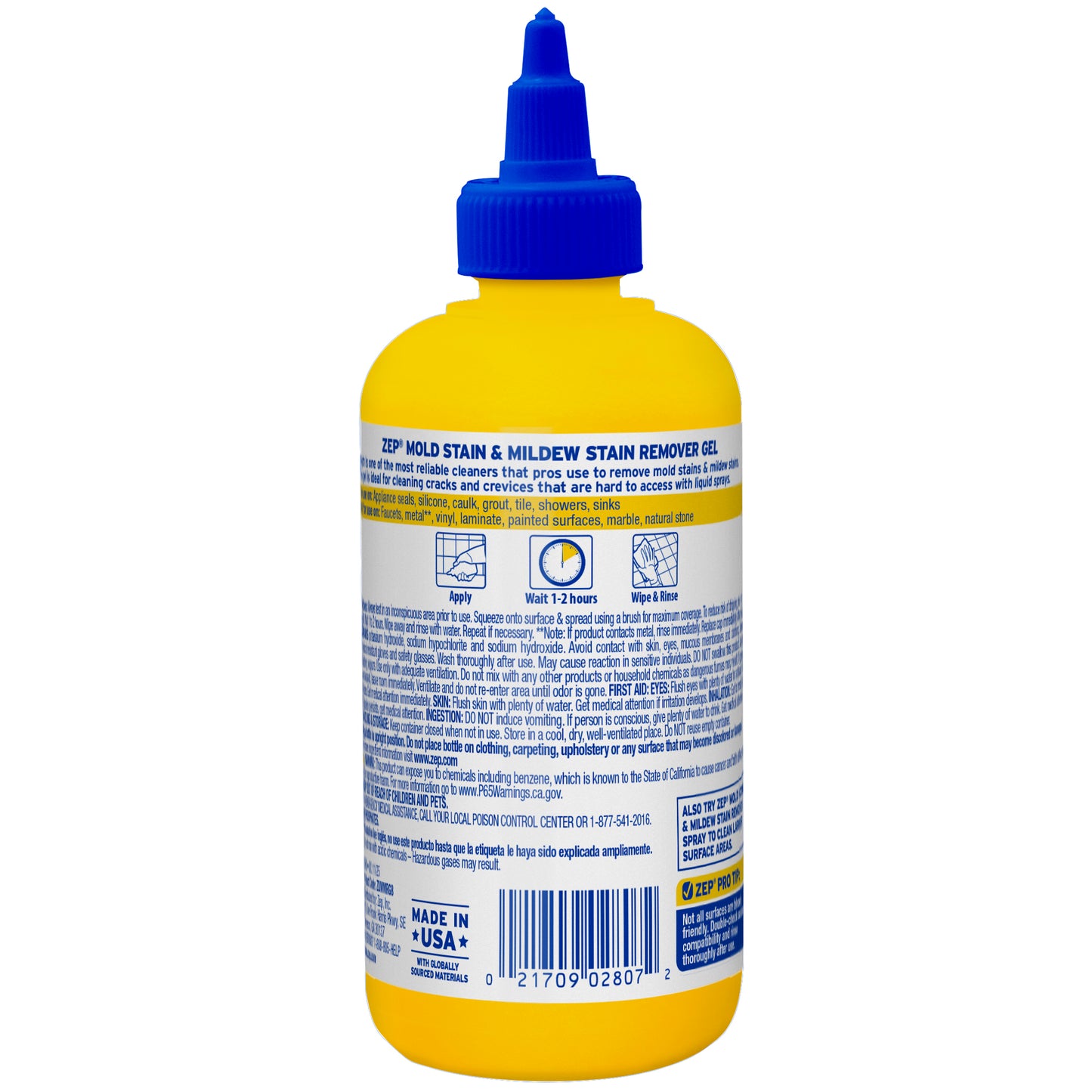 Zep Mold Stain & Mildew Stain Remover Gel - 8oz