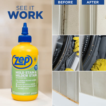 Zep Mold Stain & Mildew Stain Remover Gel - 8oz
