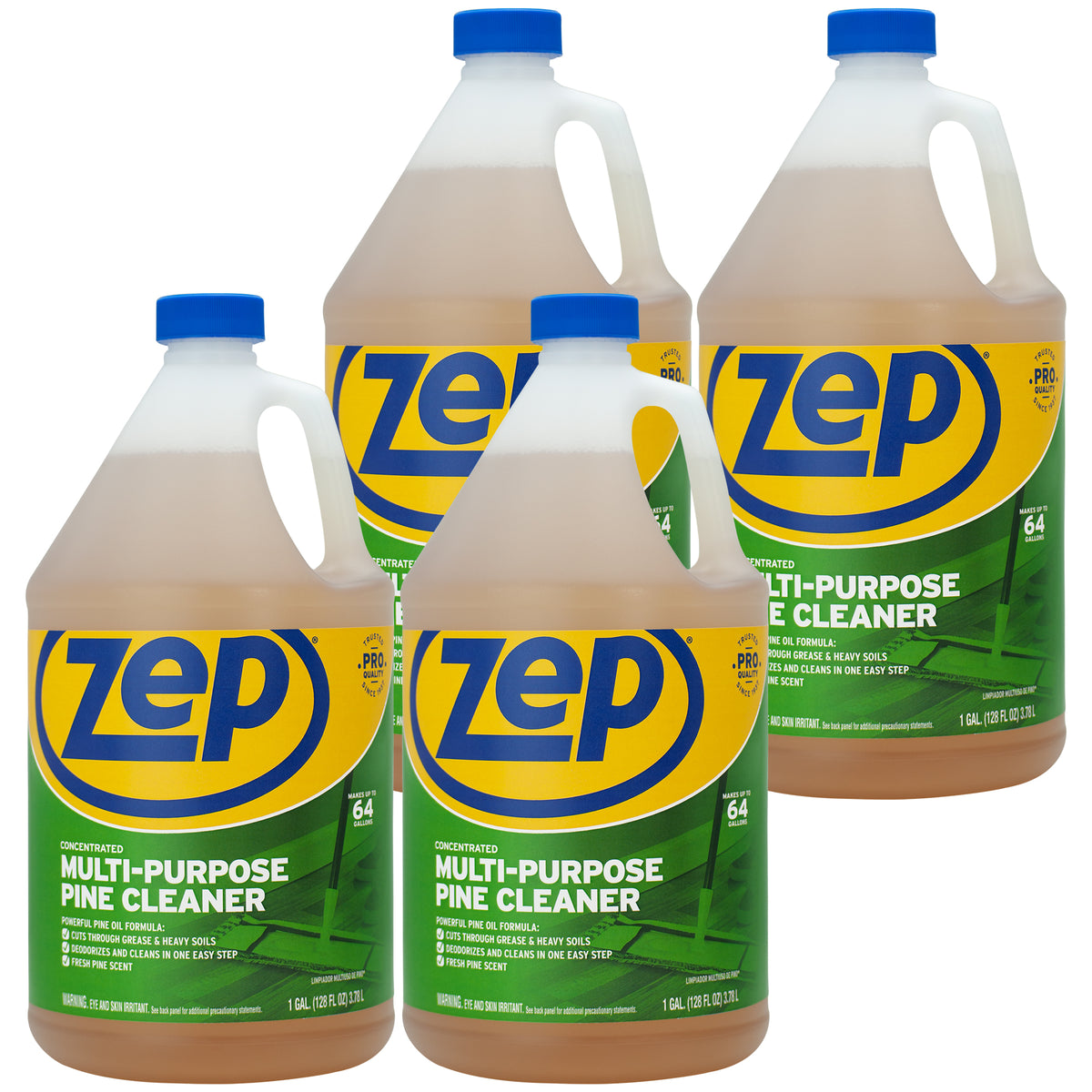 Zep Concentrated Multi-Purpose Pine Cleaner – Deodorize and Clean in One Step – 1 Gallon