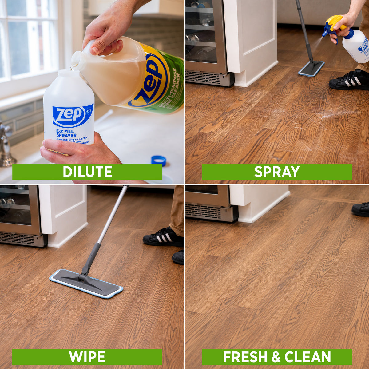 Zep Concentrated Multi-Purpose Pine Cleaner – Cut Grease & Deodorize in One Step – 1 Gallon with Zep E-Z Fill Sprayer 2-Pack – Bundle