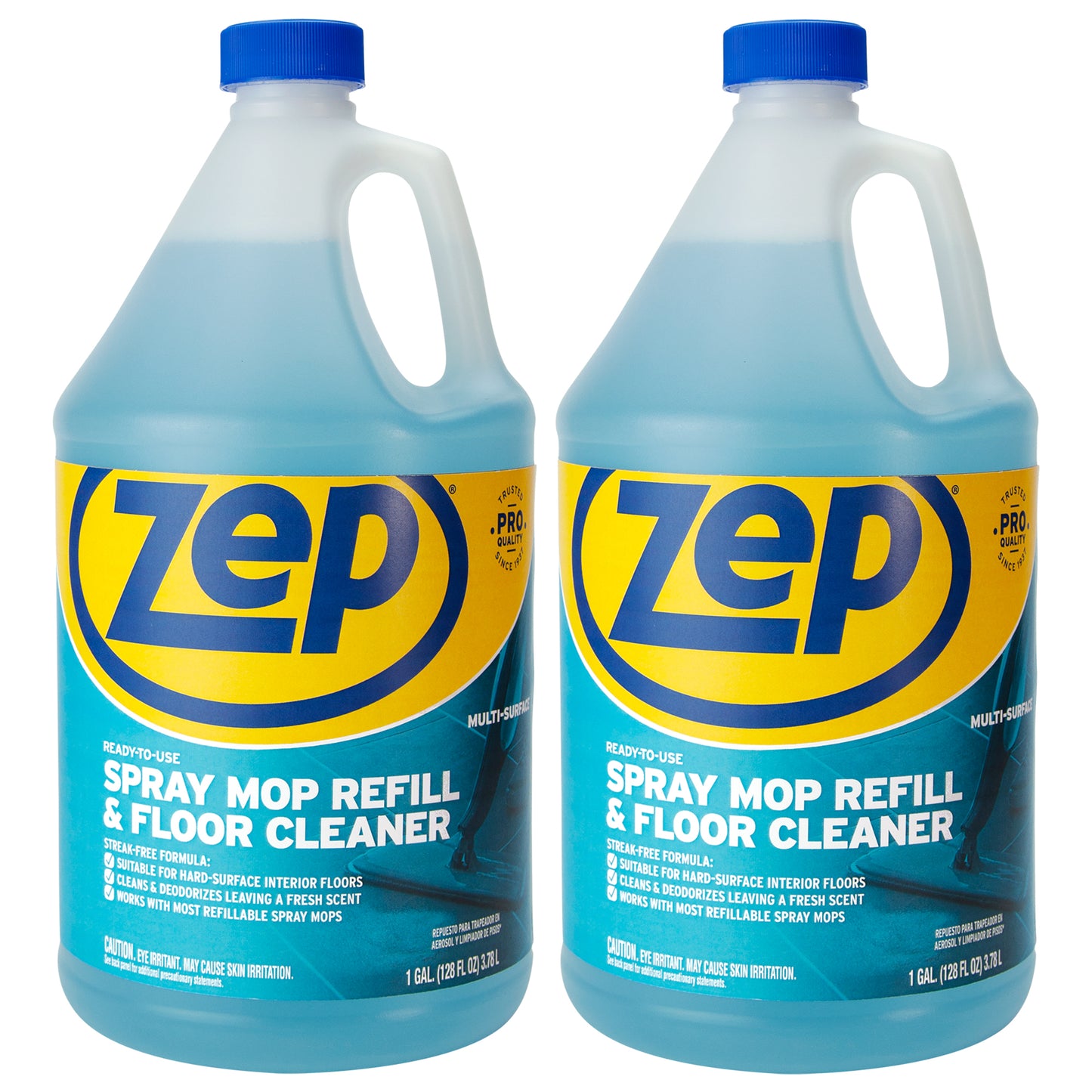 Zep Ready-To-Use Spray Mop Refill & Floor Cleaner – Streak-Free Multi-Surface Cleaner – 1 Gallon