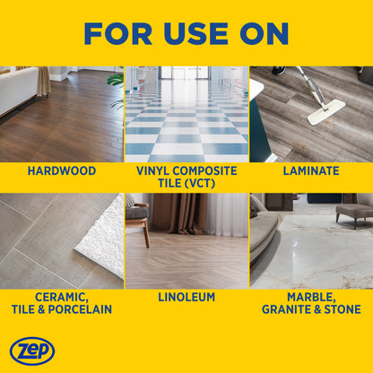 Zep Spray Mop Refill & Floor Cleaner – Streak-Free Shine for Hard Floors – 1 Gallon with Zep E-Z Fill Sprayer 2-Pack – Bundle