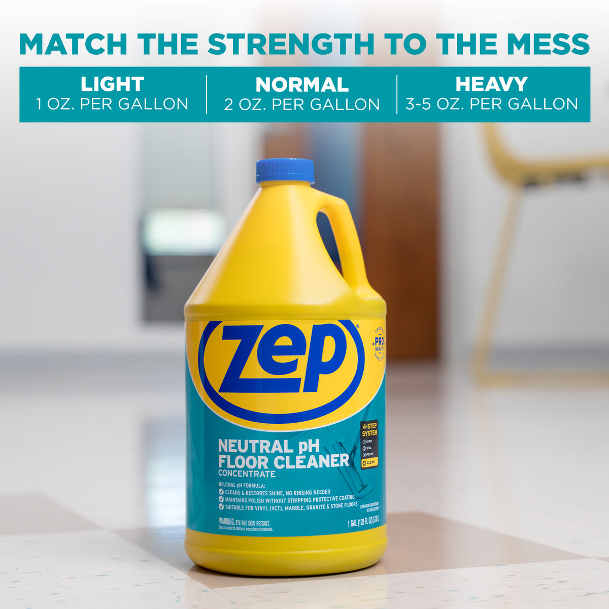 Zep Concentrated Neutral pH Floor Cleaner - 1 Gallon
