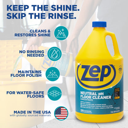 Zep Concentrated Neutral pH Floor Cleaner - 1 Gallon