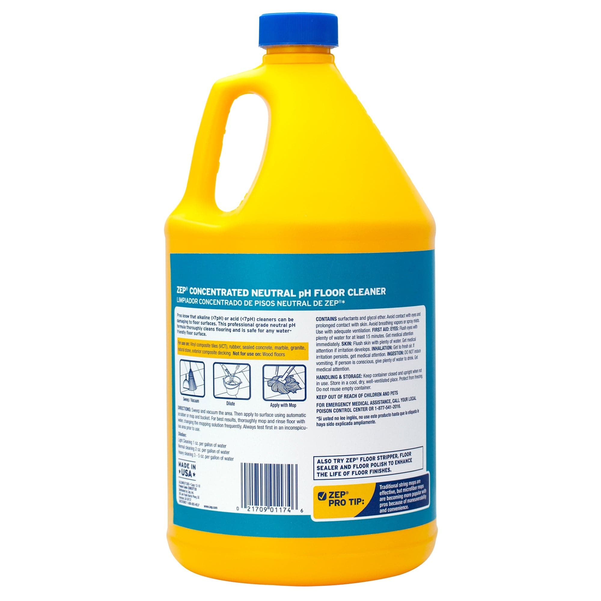 Neutral Ph Floor Cleaner Concentrate 1 Gallon Zep Inc