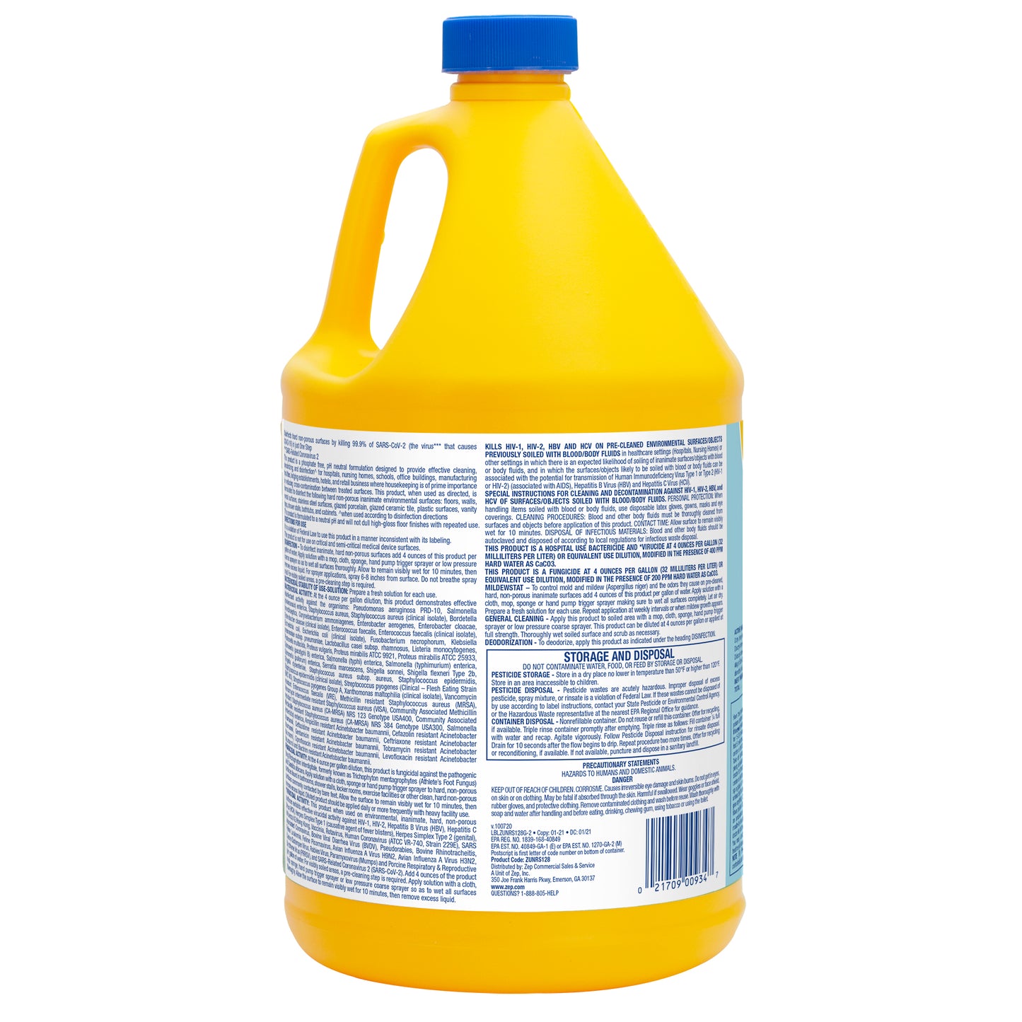 Zep No Rinse Floor Disinfectant - 1 Gallon (Case of 4) ZUNRS128