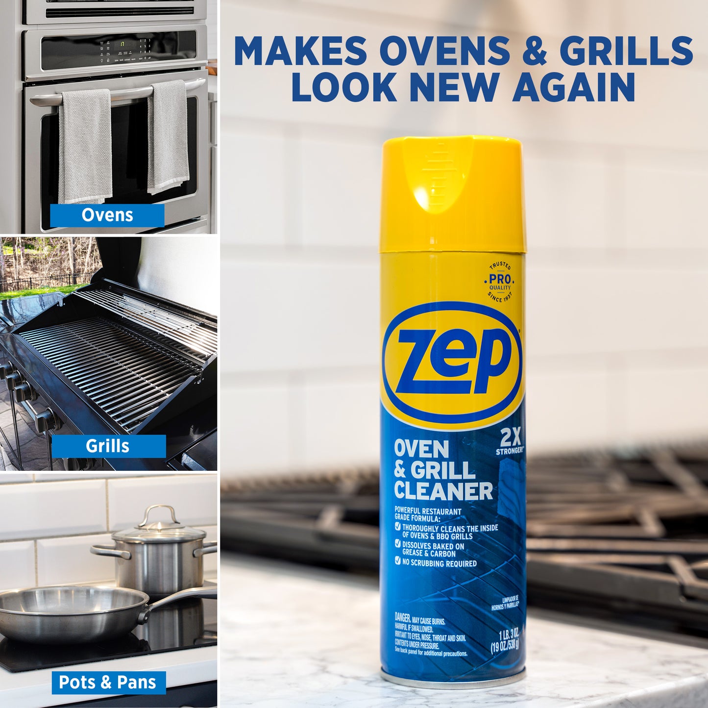 Zep Heavy-Duty Foaming Oven and Grill Cleaner - 19 oz