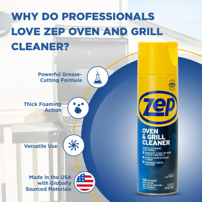 Zep Heavy-Duty Oven and Grill Cleaner 19 oz and Zep Foaming Wall Cleaner 18 oz