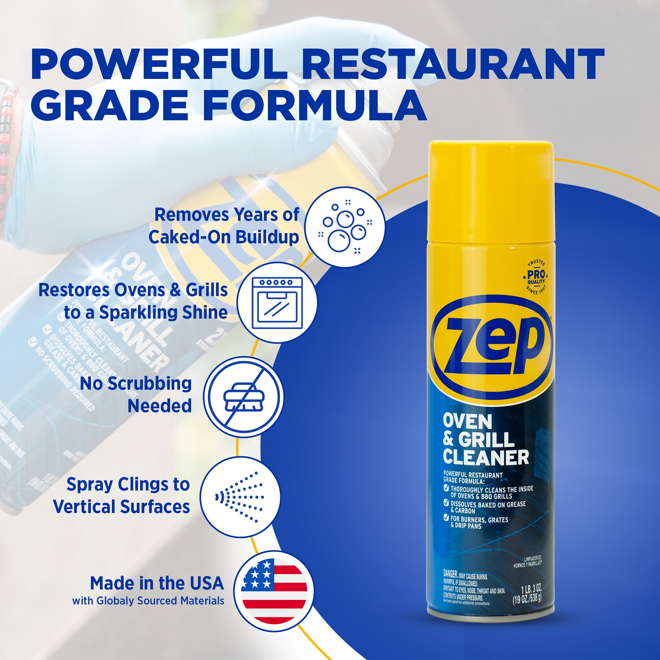 Zep Heavy-Duty Foaming Oven and Grill Cleaner - 19 oz – Zep Inc.