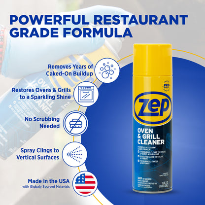 Zep Heavy-Duty Foaming Oven and Grill Cleaner - 19 oz