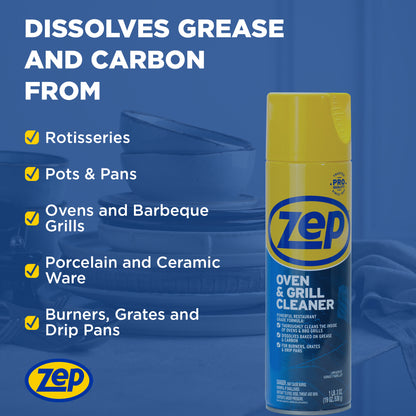 Zep Stainless Steel Cleaner & Polish 14 oz and Zep Oven & Grill Cleaner 19 oz