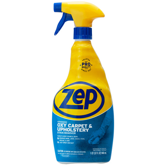 Zep Advanced Oxy Carpet & Upholstery Stain Remover – Targets Deep Stains and Odors – 32 oz