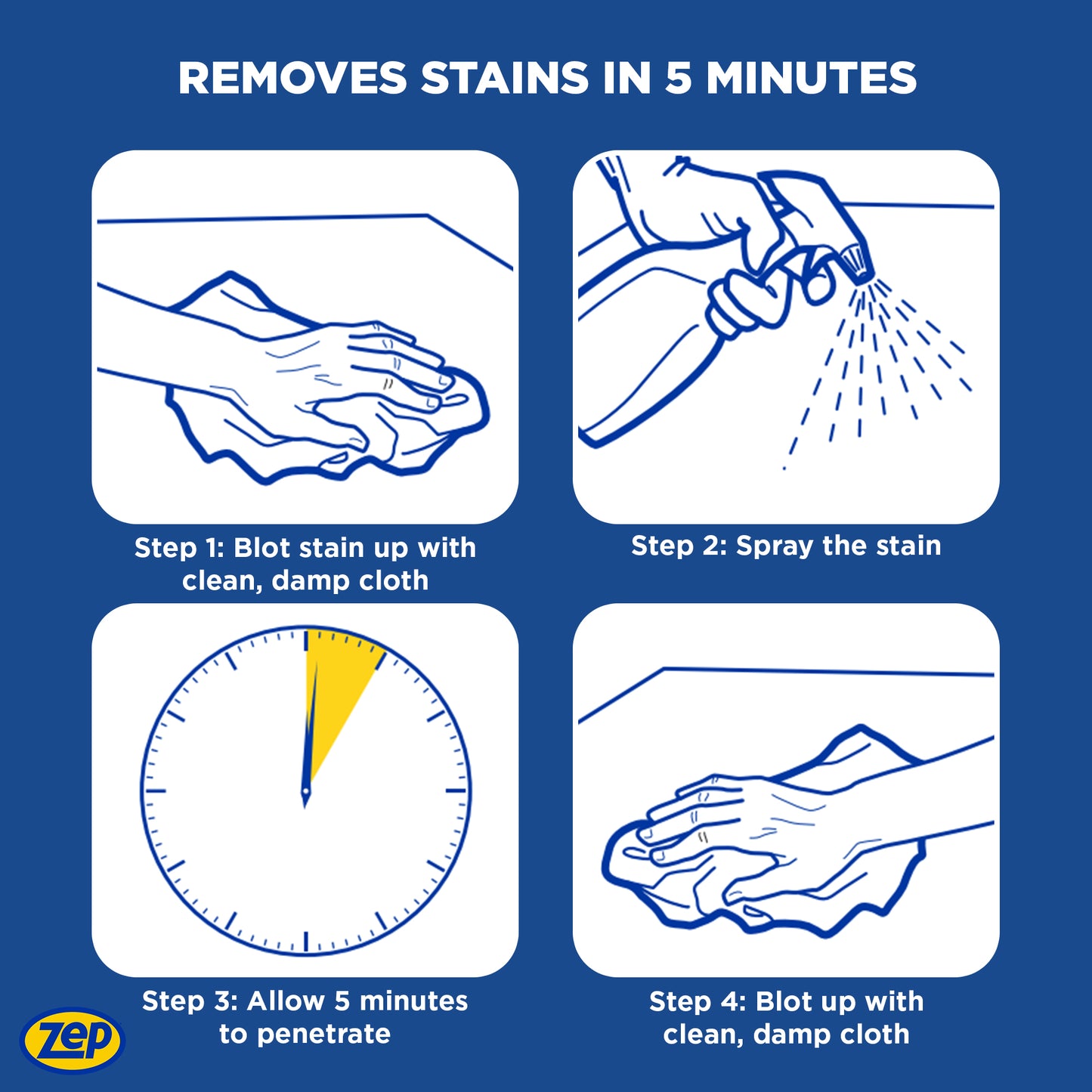 Zep Advanced Oxy Carpet & Upholstery Stain Remover – Targets Deep Stains and Odors – 32 oz