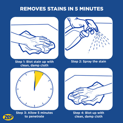 Zep Advanced Oxy Carpet & Upholstery Stain Remover – Targets Deep Stains and Odors – 32 oz