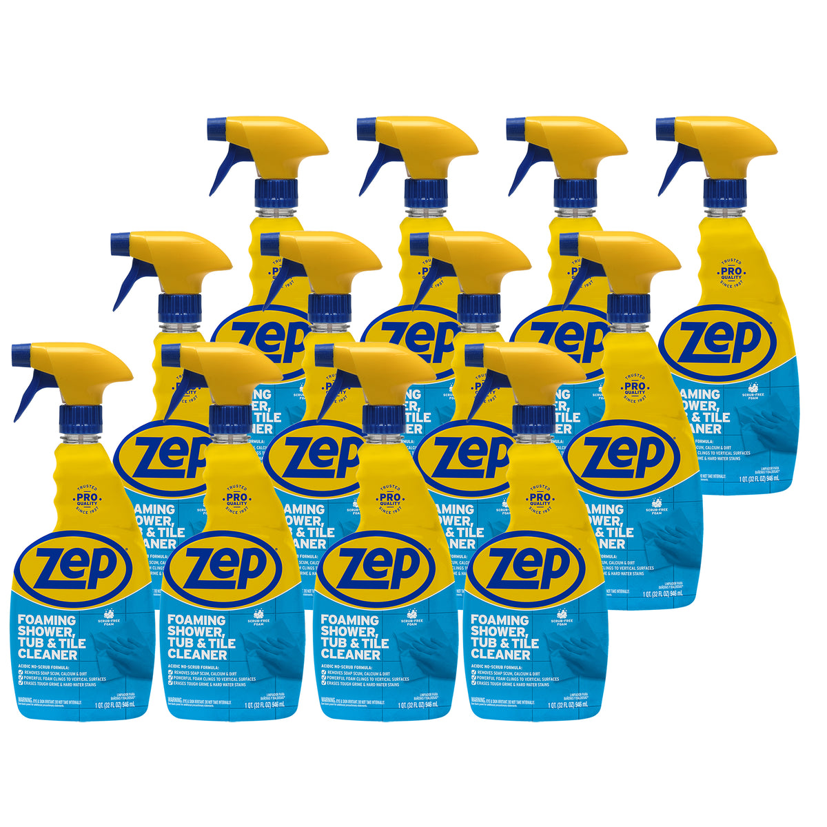 Zep Foaming Shower, Tub & Tile Cleaner – No-Scrub Formula – 32 oz – Zep ...