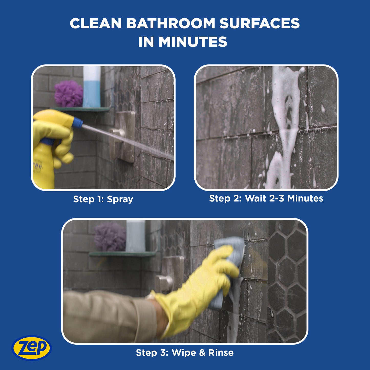 Zep Foaming Shower, Tub & Tile Cleaner – No-Scrub Formula – 32 oz