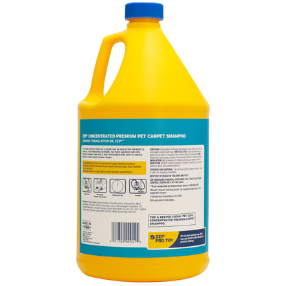 Zep Pet Carpet Shampoo Concentrate – Eliminates Pet Stains & Odors – 1 Gallon