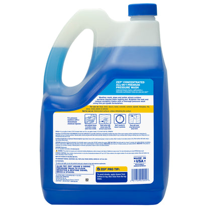 Zep All-In-1 Pressure Wash Cleaner – Cleans Outdoor Surfaces – 1.35 Gallon