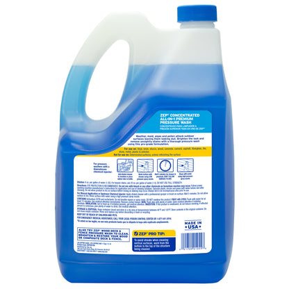 Zep All-In-1 Pressure Wash Cleaner – Cleans Outdoor Surfaces – 1.35 Gallon
