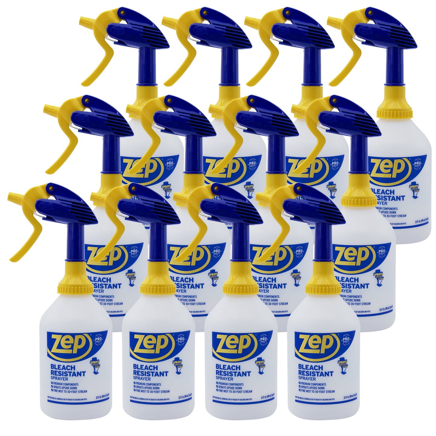 Zep Bleach Resistant Sprayer – Holds Chemicals including Bleach – 32 oz