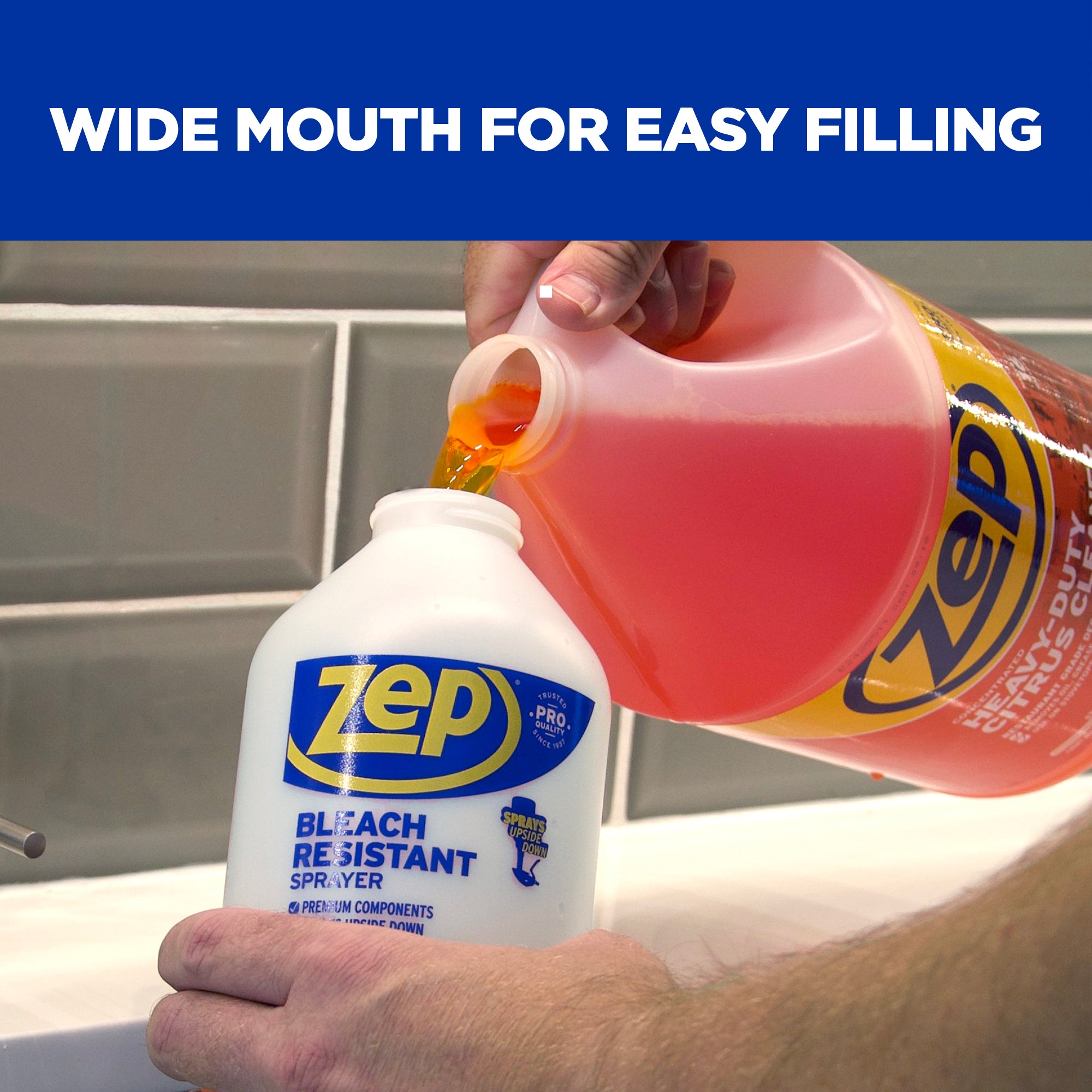 Zep Bleach Resistant Sprayer – Holds Chemicals including Bleach