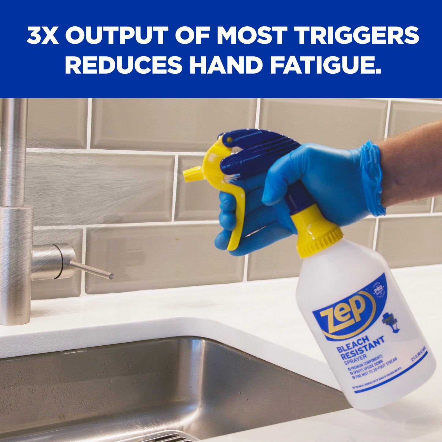 Zep Bleach Resistant Sprayer – Holds Chemicals including Bleach – 32 oz