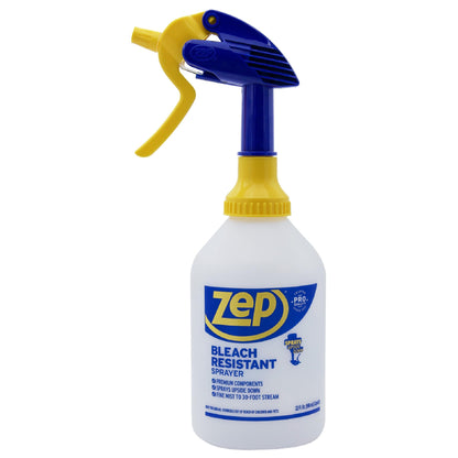 Zep Mold Stain and Mildew Stain Remover 1 Gal (Case of 4) with Zep Bleach Resistant Sprayer Bottles (Case of 12) Bundle