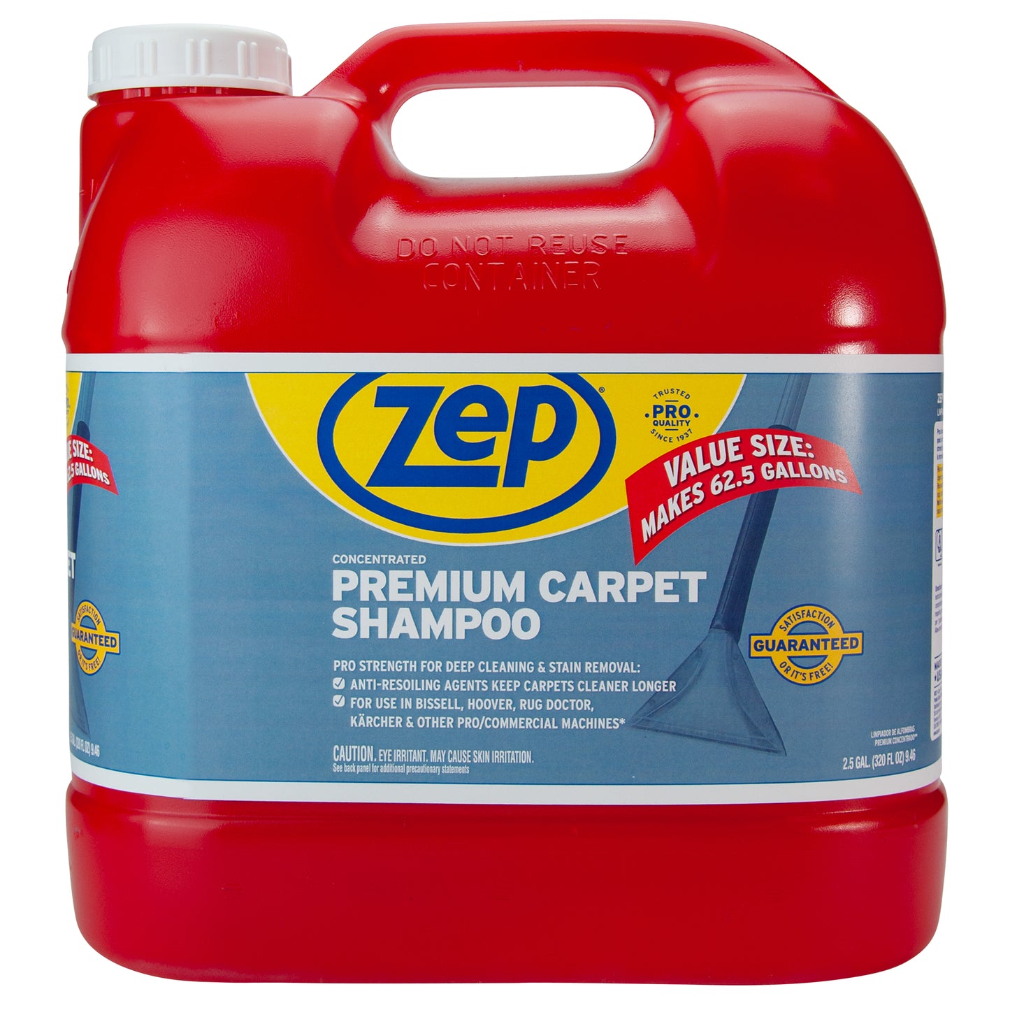 Zep Premium Carpet Shampoo Concentrate – Renews Soiled Carpets – 2.5 Gallon
