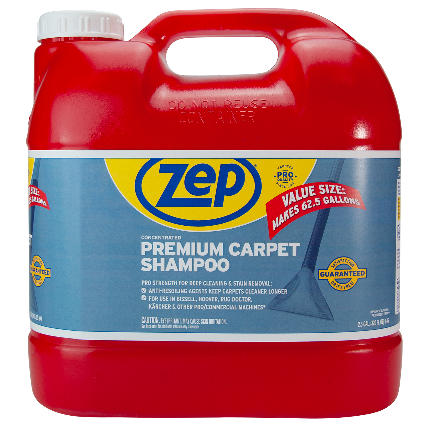 Zep Premium Carpet Shampoo Concentrate – Renews Soiled Carpets – 2.5 Gallon