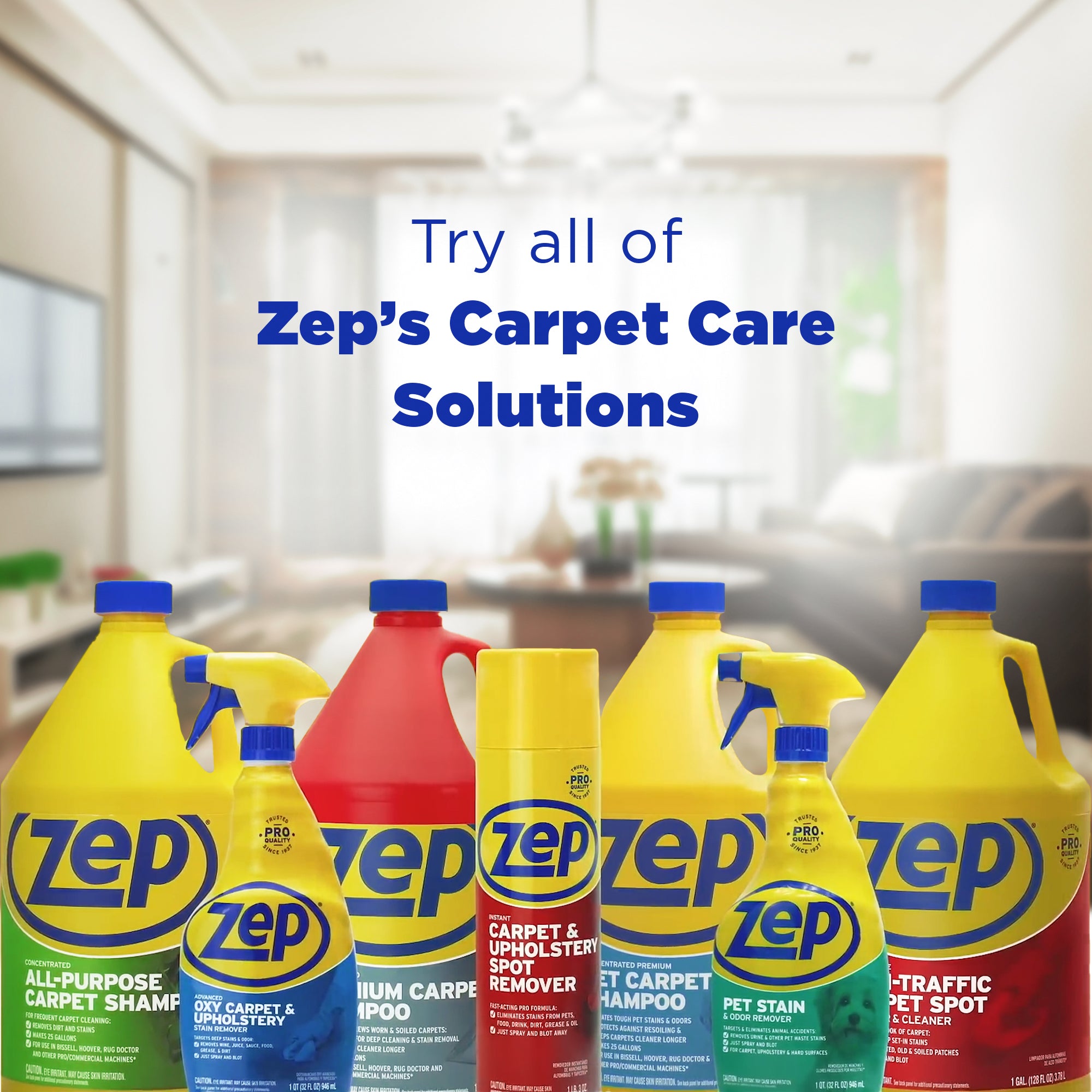 Zep Premium Carpet Shampoo Concentrate – Renews Soiled Carpets