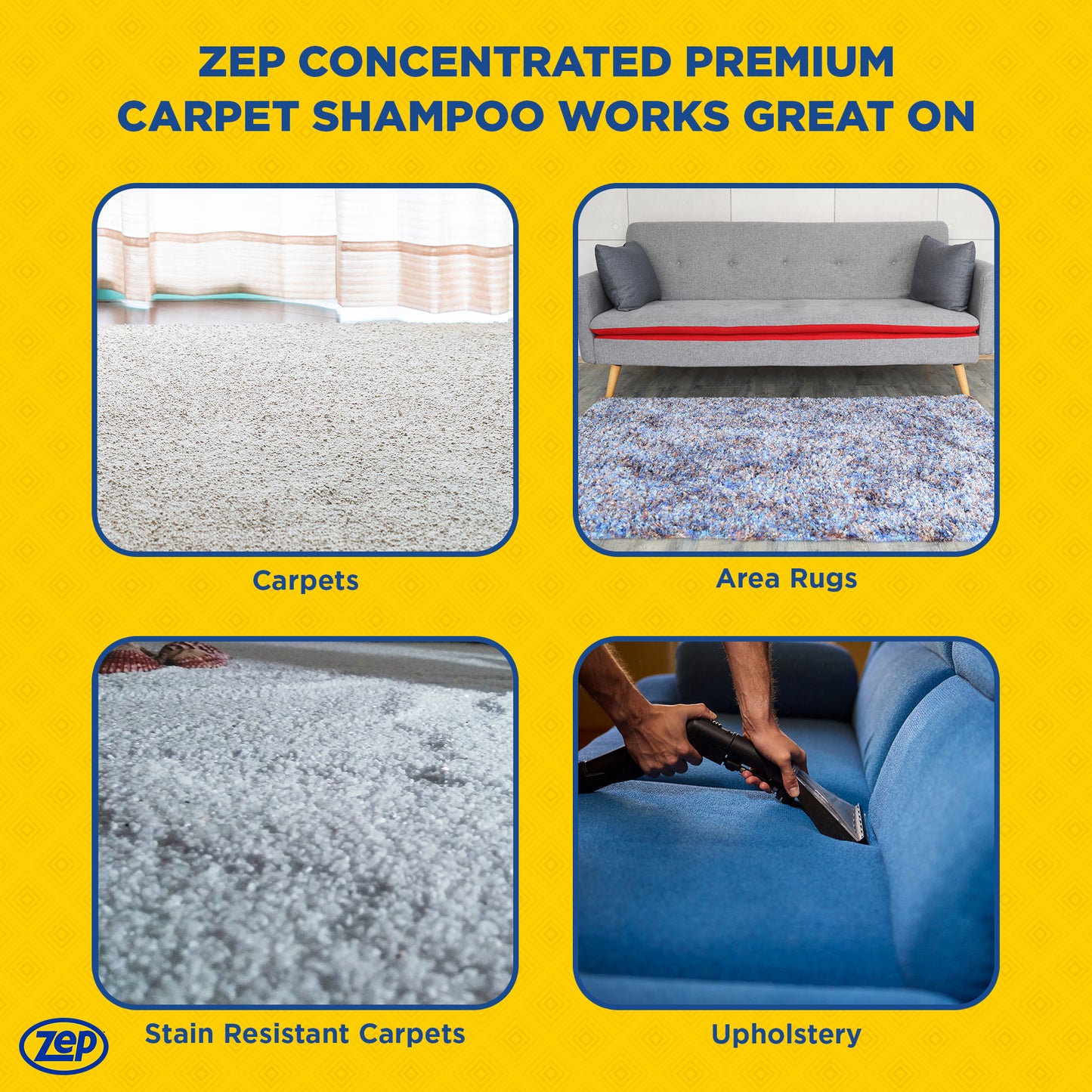 Zep Premium Carpet Shampoo Concentrate – Renews Soiled Carpets – 2.5 Gallon