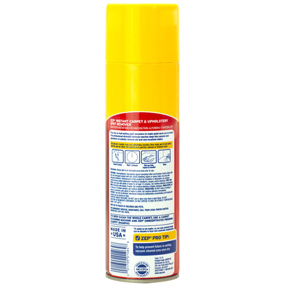 Zep Instant Carpet & Upholstery Spot Remover 19 oz and Blue Microfiber Rag