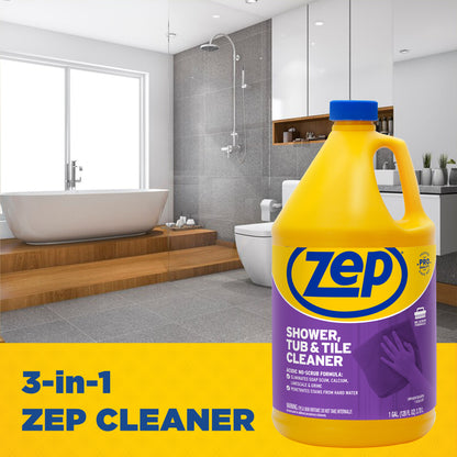Zep Shower, Tub & Tile Cleaner – Eliminates Hard Water Stains – 1 Gallon
