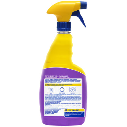 Zep Acidic Toilet Bowl Cleaner - Removes Hard Water Stains (Case of 4) with Zep Shower, Tub & Tile Cleaner – Eliminates Hard Water Stains (Case of 4) Bundle