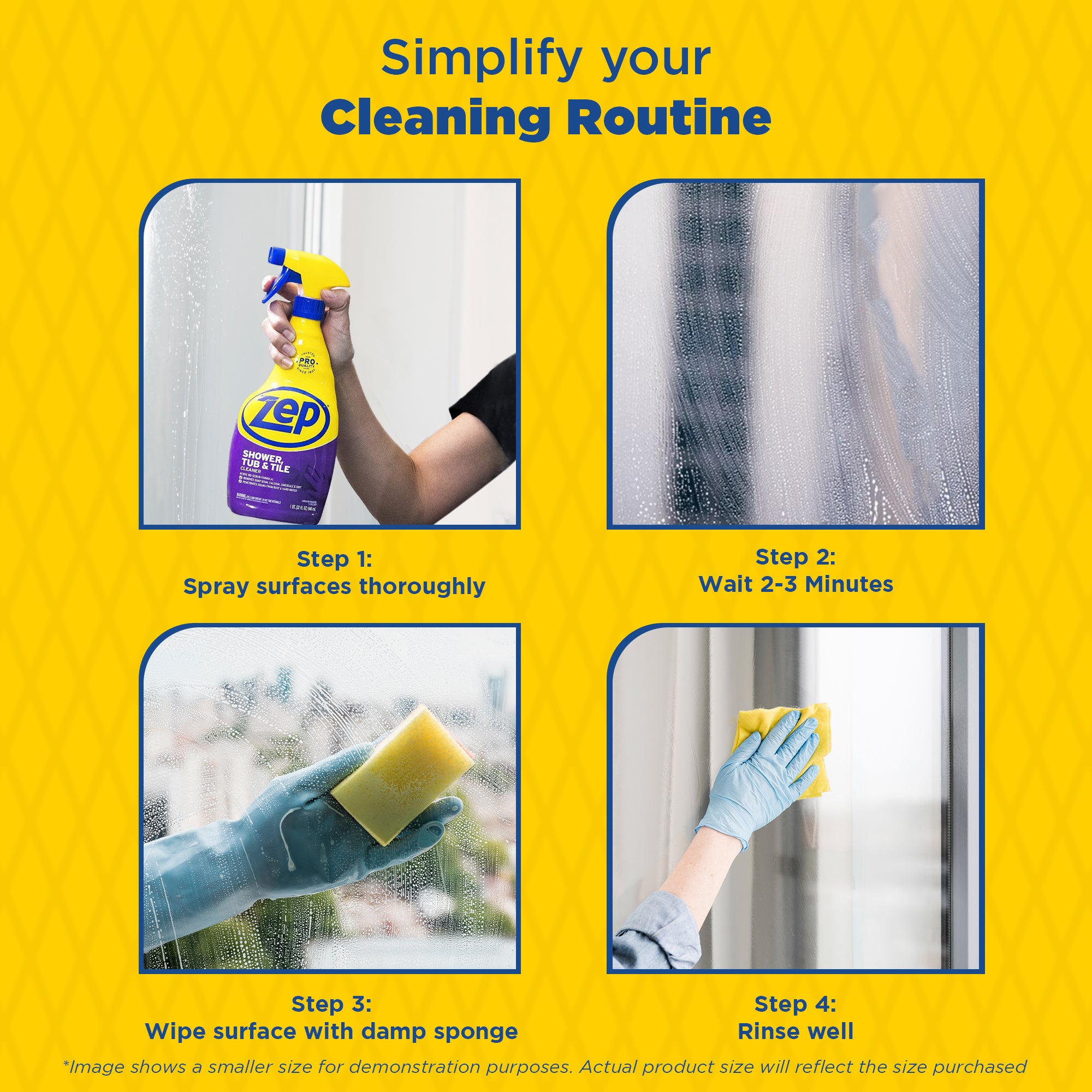 Zep Shower, Tub & Tile Cleaner – Eliminates Hard Water Stains – 1