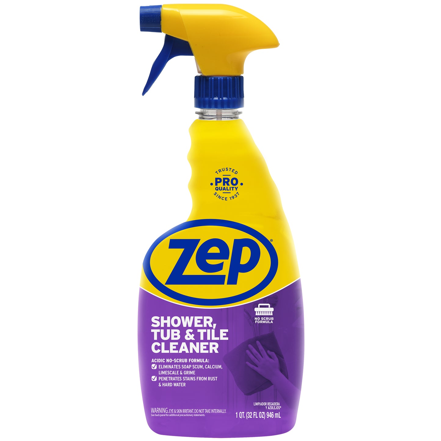 Zep Acidic Toilet Bowl Cleaner - Removes Hard Water Stains (Case of 4) with Zep Shower, Tub & Tile Cleaner – Eliminates Hard Water Stains (Case of 4) Bundle