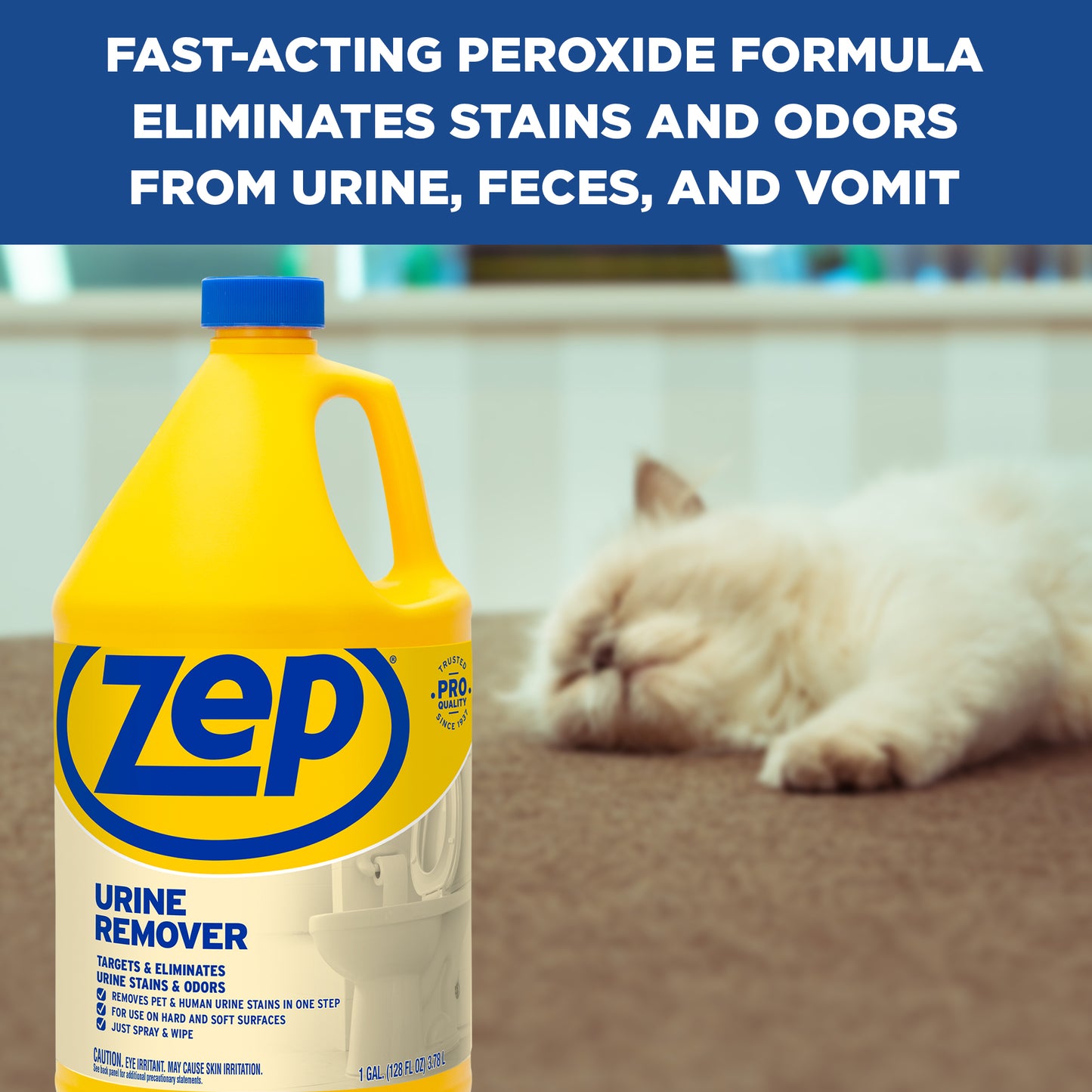 Zep Urine Remover - Targets & Eliminates Urine Stains & Odors - 1 Gallon