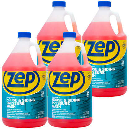 Zep House & Siding Pressure Wash Cleaner Concentrate – Removes Exterior Stains – 1 Gallon