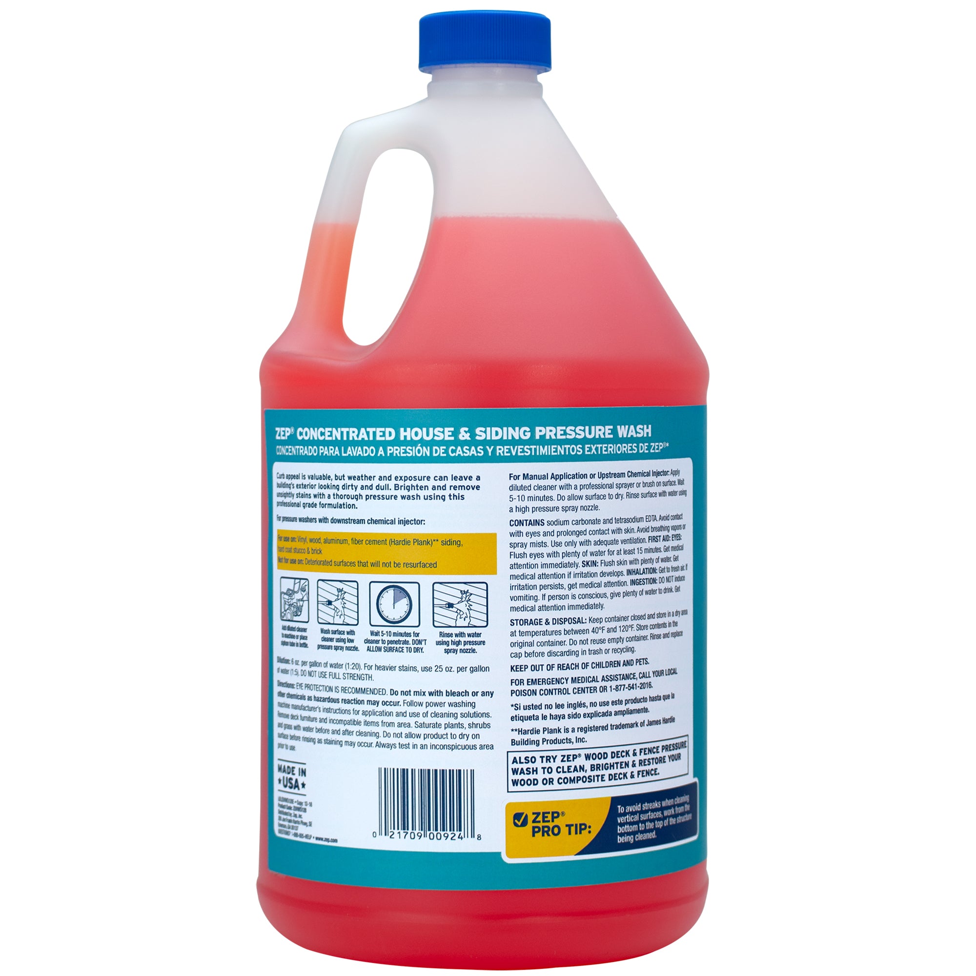 Zep House & Siding Pressure Wash Cleaner Concentrate – Removes