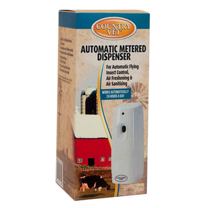 Country Vet Automatic Metered Dispenser For Flying Insect Control, Air Freshening & Air Sanitizing