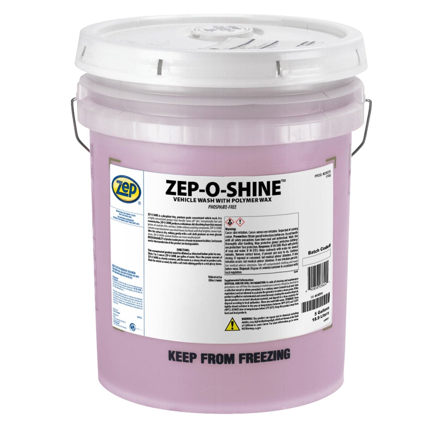 Zep-O-Shine Concentrated Car Wash - 5 Gallon