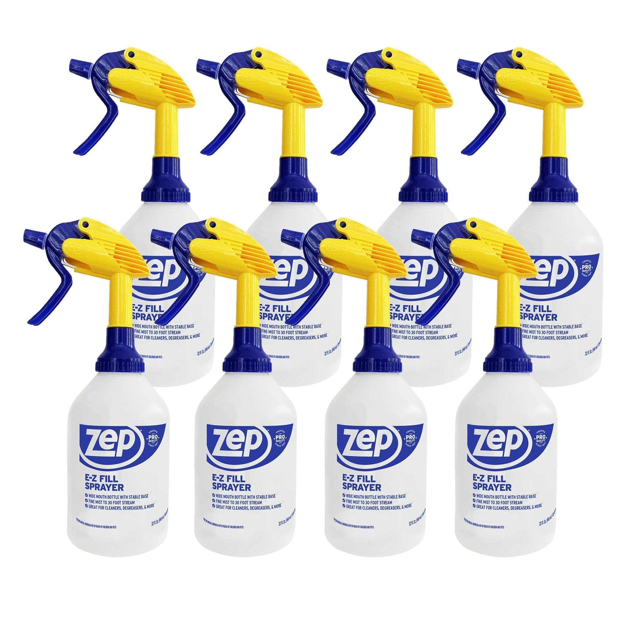 Zep High Output Chemical Pro Sprayer 32 Ounce (Case of 8) - Wide Mouth for Easy Pouring