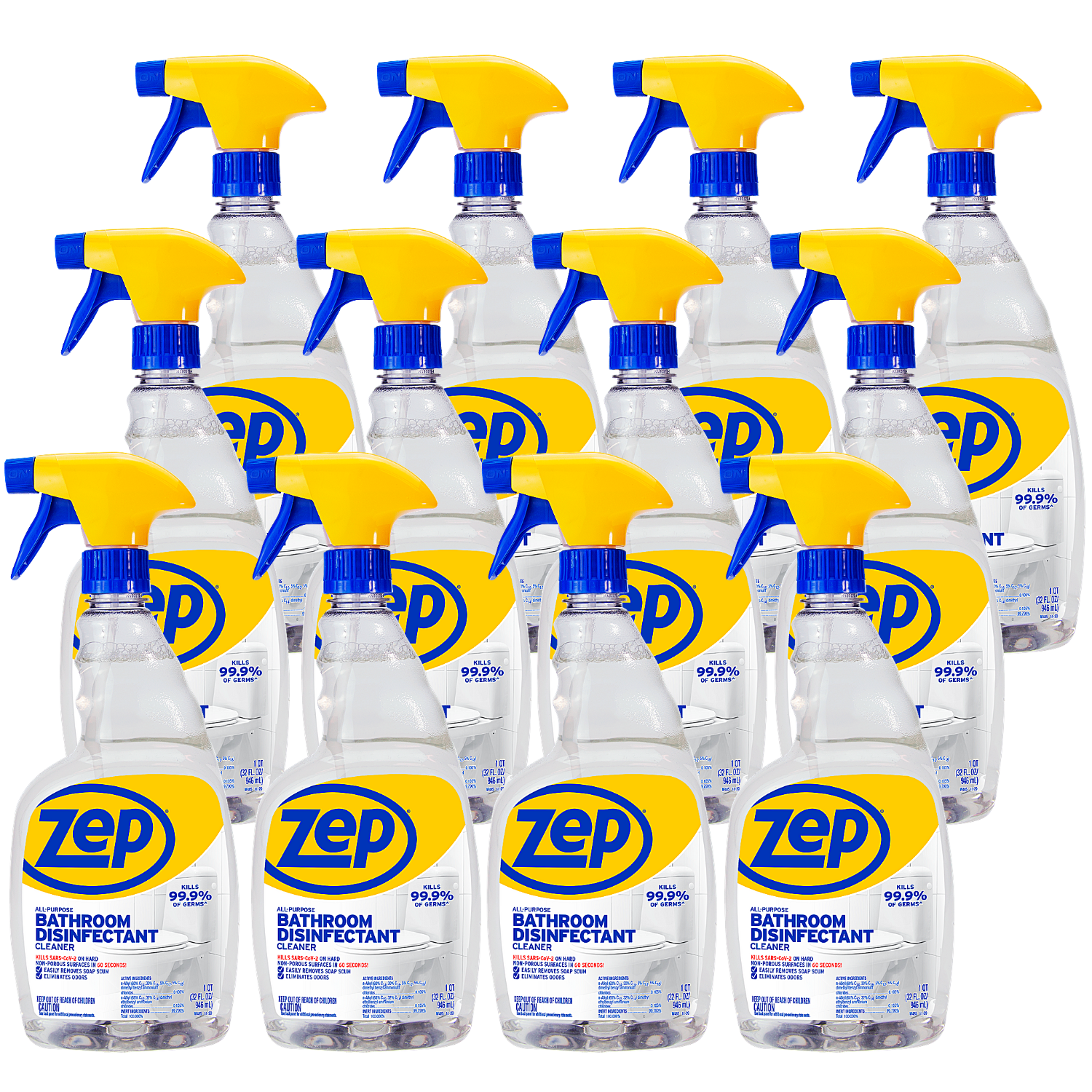 Zep Shower Tub and Tile Cleaner 32 Ounce (Case of 4)