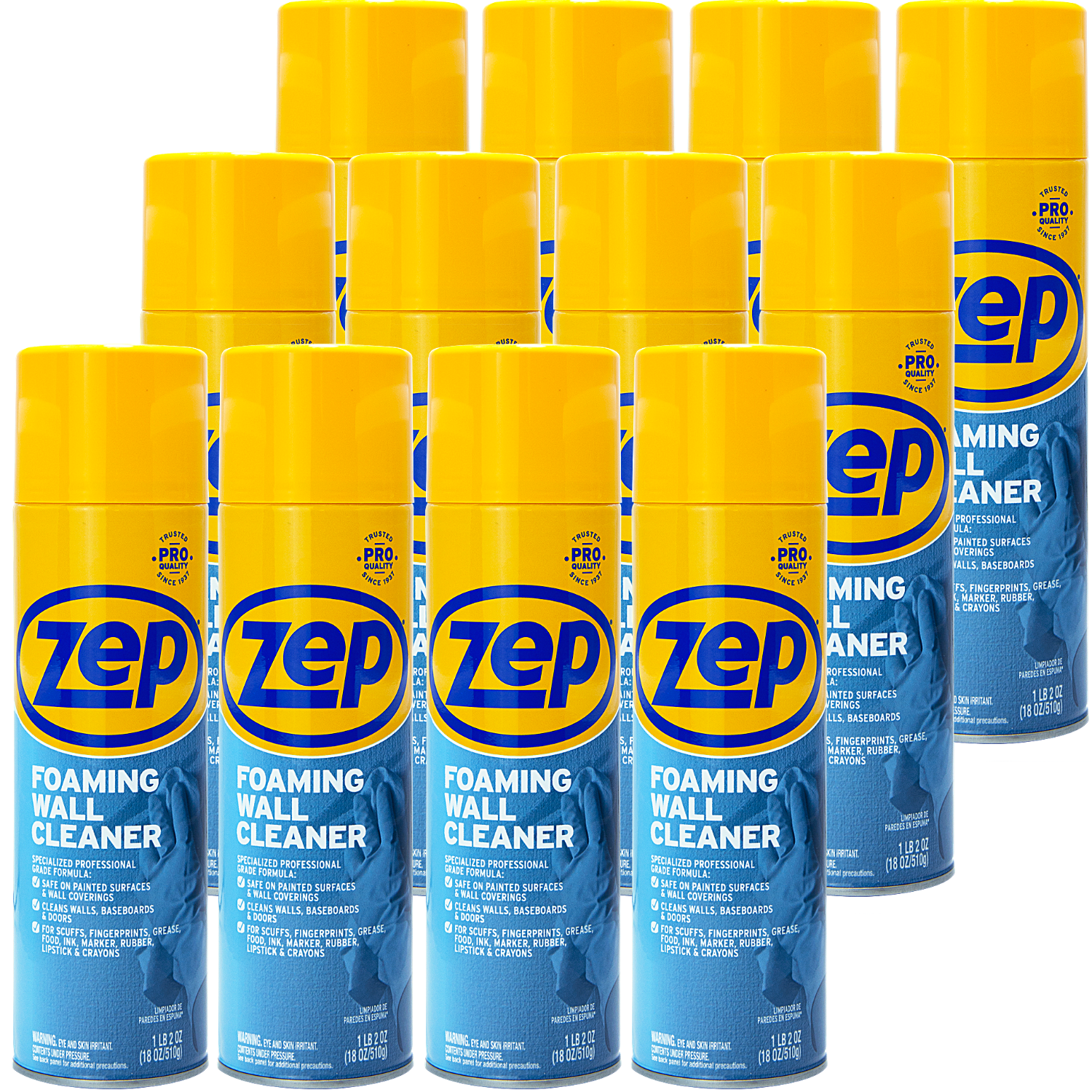 ZEP Foaming Wall Cleaner, 18 oz, 4 Pack