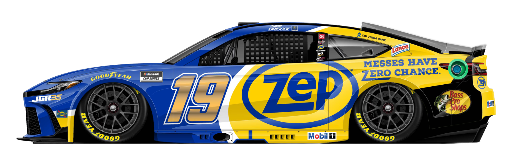 #19 Zep Joe Gibbs Racing car